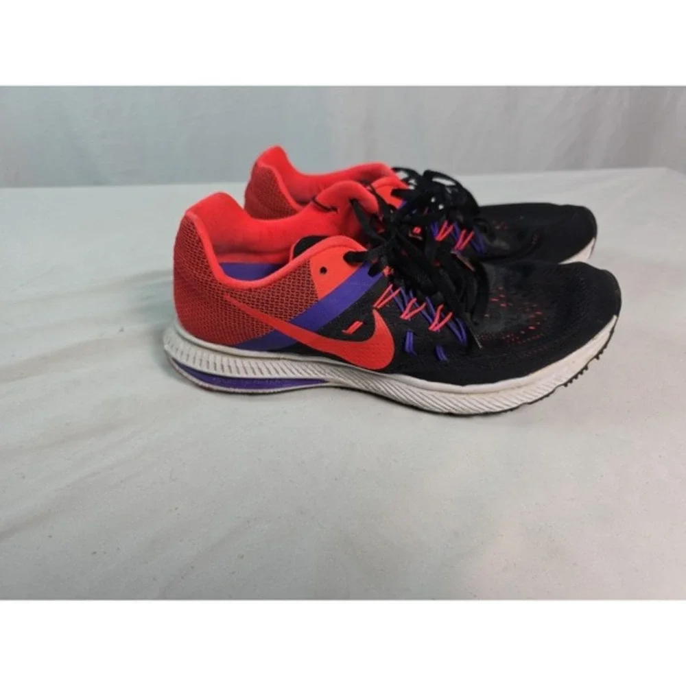 Womens Nike Running Shoes Zoom‎ Winflo 2 Black Red Athletic 807279-006 Size 8.5